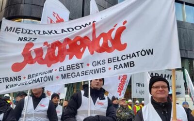 Związkowcy z Regionu Piotrkowskiego protestowali w Warszawie